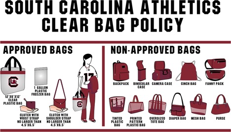 bag policy clear venue carolina south info athletics gamecocksonline